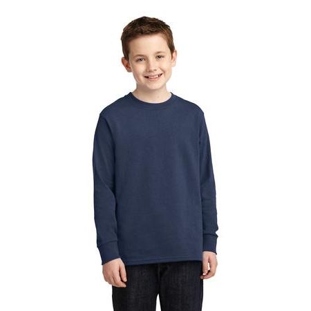 Port & Company ®  Youth Long Sleeve 5.4-oz 100% Cotton T-Shirt. PC54YLS