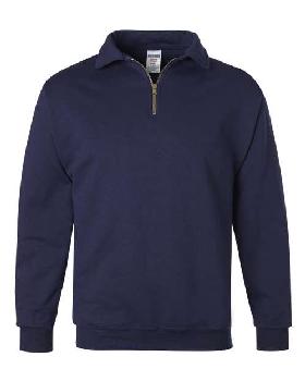 Super Sweats NuBlend Quarter-Zip Cadet Collar Sweatshirt.  ODGDW-4528MR-FDN